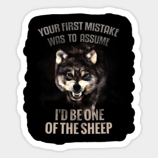 Growling Wolf Sticker